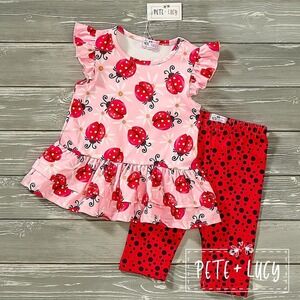 Pete & Lucy Ladybug Capri set size 5